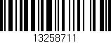 Código de barras (EAN, GTIN, SKU, ISBN): '13258711'