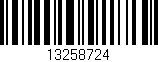 Código de barras (EAN, GTIN, SKU, ISBN): '13258724'