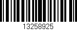 Código de barras (EAN, GTIN, SKU, ISBN): '13258925'