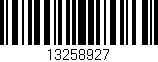 Código de barras (EAN, GTIN, SKU, ISBN): '13258927'