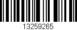 Código de barras (EAN, GTIN, SKU, ISBN): '13259265'
