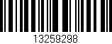 Código de barras (EAN, GTIN, SKU, ISBN): '13259298'