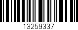 Código de barras (EAN, GTIN, SKU, ISBN): '13259337'