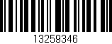 Código de barras (EAN, GTIN, SKU, ISBN): '13259346'