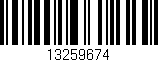 Código de barras (EAN, GTIN, SKU, ISBN): '13259674'