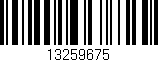 Código de barras (EAN, GTIN, SKU, ISBN): '13259675'