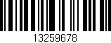 Código de barras (EAN, GTIN, SKU, ISBN): '13259678'