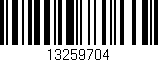 Código de barras (EAN, GTIN, SKU, ISBN): '13259704'