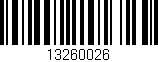 Código de barras (EAN, GTIN, SKU, ISBN): '13260026'