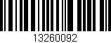 Código de barras (EAN, GTIN, SKU, ISBN): '13260092'