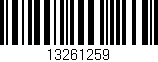 Código de barras (EAN, GTIN, SKU, ISBN): '13261259'