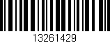 Código de barras (EAN, GTIN, SKU, ISBN): '13261429'