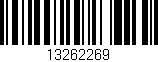 Código de barras (EAN, GTIN, SKU, ISBN): '13262269'