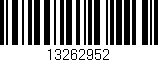 Código de barras (EAN, GTIN, SKU, ISBN): '13262952'