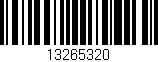 Código de barras (EAN, GTIN, SKU, ISBN): '13265320'