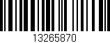 Código de barras (EAN, GTIN, SKU, ISBN): '13265870'