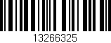Código de barras (EAN, GTIN, SKU, ISBN): '13266325'