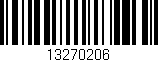 Código de barras (EAN, GTIN, SKU, ISBN): '13270206'