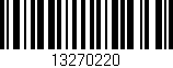 Código de barras (EAN, GTIN, SKU, ISBN): '13270220'