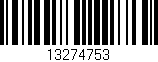 Código de barras (EAN, GTIN, SKU, ISBN): '13274753'