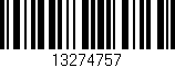 Código de barras (EAN, GTIN, SKU, ISBN): '13274757'