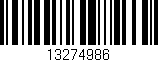 Código de barras (EAN, GTIN, SKU, ISBN): '13274986'
