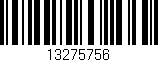 Código de barras (EAN, GTIN, SKU, ISBN): '13275756'
