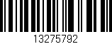 Código de barras (EAN, GTIN, SKU, ISBN): '13275792'