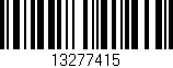 Código de barras (EAN, GTIN, SKU, ISBN): '13277415'