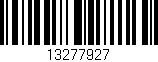 Código de barras (EAN, GTIN, SKU, ISBN): '13277927'