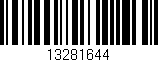 Código de barras (EAN, GTIN, SKU, ISBN): '13281644'