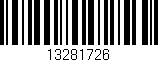 Código de barras (EAN, GTIN, SKU, ISBN): '13281726'