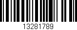Código de barras (EAN, GTIN, SKU, ISBN): '13281789'