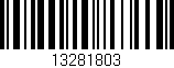 Código de barras (EAN, GTIN, SKU, ISBN): '13281803'