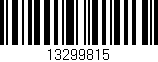 Código de barras (EAN, GTIN, SKU, ISBN): '13299815'