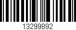 Código de barras (EAN, GTIN, SKU, ISBN): '13299892'