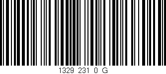 Código de barras (EAN, GTIN, SKU, ISBN): '1329_231_0_G'