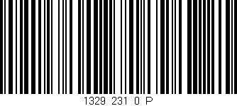 Código de barras (EAN, GTIN, SKU, ISBN): '1329_231_0_P'