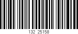 Código de barras (EAN, GTIN, SKU, ISBN): '132/25158'