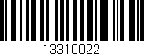 Código de barras (EAN, GTIN, SKU, ISBN): '13310022'