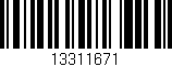 Código de barras (EAN, GTIN, SKU, ISBN): '13311671'