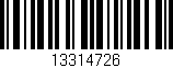 Código de barras (EAN, GTIN, SKU, ISBN): '13314726'