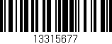 Código de barras (EAN, GTIN, SKU, ISBN): '13315677'