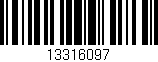 Código de barras (EAN, GTIN, SKU, ISBN): '13316097'