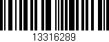 Código de barras (EAN, GTIN, SKU, ISBN): '13316289'