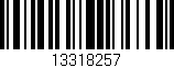 Código de barras (EAN, GTIN, SKU, ISBN): '13318257'