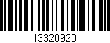 Código de barras (EAN, GTIN, SKU, ISBN): '13320920'