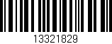 Código de barras (EAN, GTIN, SKU, ISBN): '13321829'
