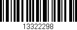 Código de barras (EAN, GTIN, SKU, ISBN): '13322298'
