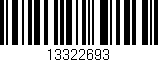 Código de barras (EAN, GTIN, SKU, ISBN): '13322693'